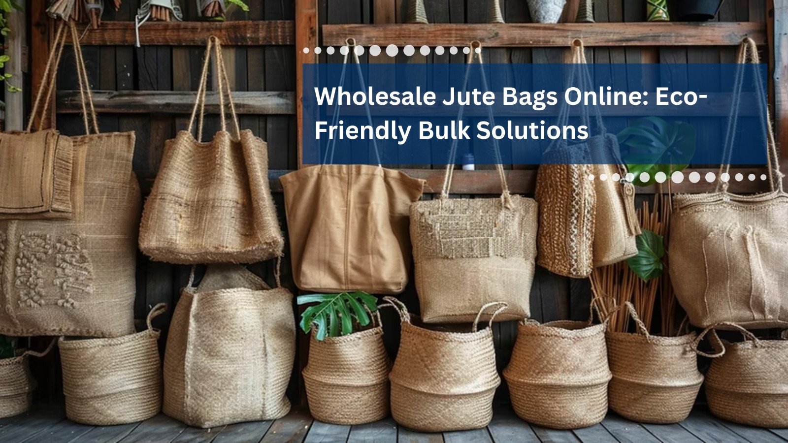 Wholesale Jute Bags Online: Eco-Friendly Bulk Solutions for Your Business
