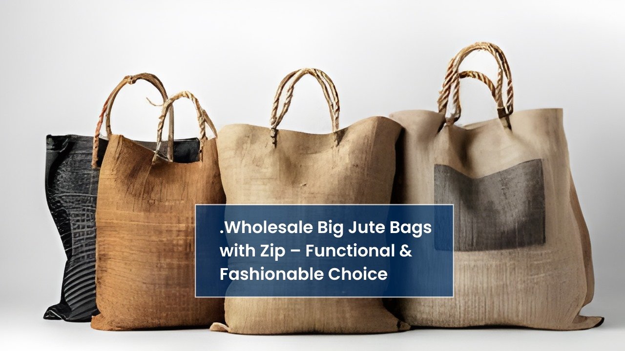 Wholesale Big Jute Bags with Zip Functional & Fashionable Choice